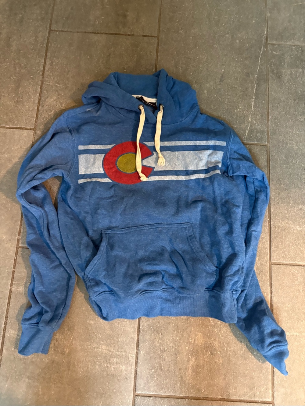 Blue Pullover Hoodie with Colorado Graphic